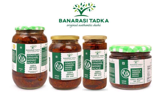 Rakmela Org Banarasi Tadka Ramkela Original Mango Pickle | 100% Homemade | Sun Dried | Ghar Ka Aam Achar